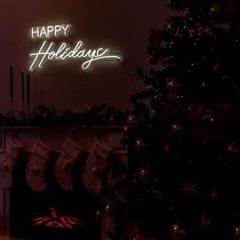 Happy Holidays Lighted Sign from CUSTOM NEON® | FREE Remote