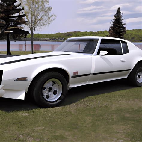 White Pontiac Trans Am 1974 · Creative Fabrica