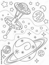 Coloring Page With Space Station Different Planets nebulae And Stars  sketch template