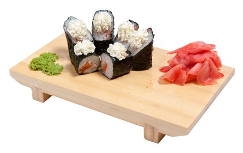 Sushi On Wooden Stand Meal, Gourmet, Traditional, Meal PNG Transparent Image and Clipart for ...