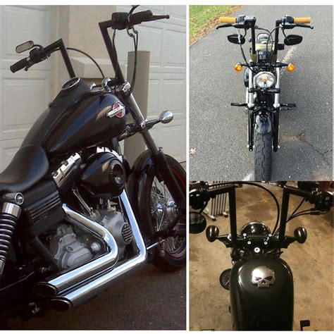 Motorcycle Black 1" Drag Bar Handlebars Z-Bars for Harley Sportster ...