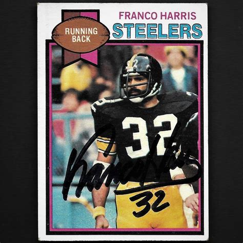 Franco Harris Autograph Signed 1979 Topps Card 300 Steelers - Etsy