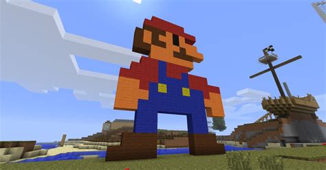 Mario Pixel Art Minecraft Map