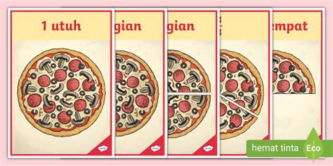 Poster Pecahan Pizza (teacher made) - Twinkl