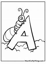 Letter A Printable Coloring Pages sketch template