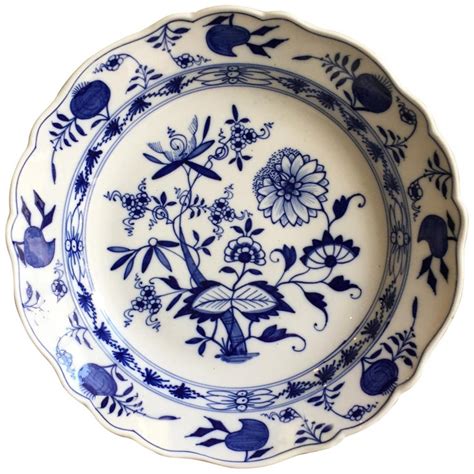 Meissen Blue Onion Porcelain Plate with 1815 Marks and Provenance For ...