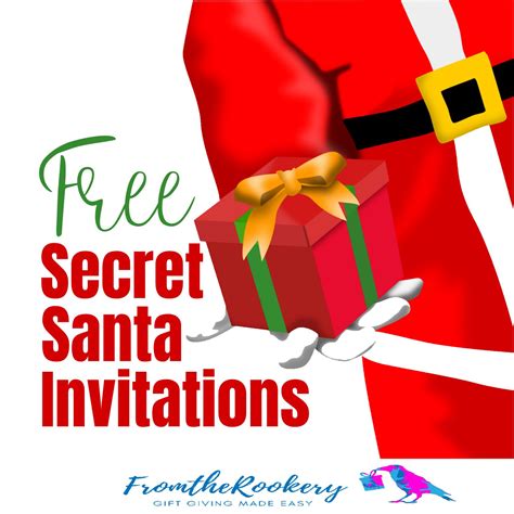 Free Printable Secret Santa Invitations