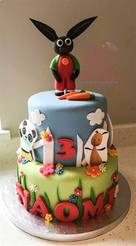 Bing bunny birthday tiered cake CBeebies Bunny Birthday, Birthday Cake ...