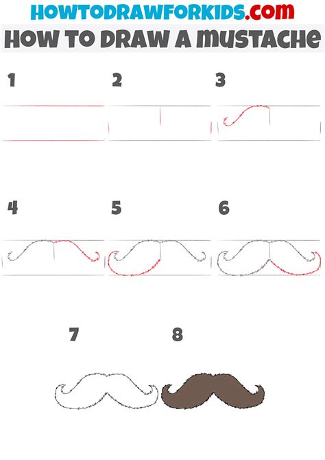 How to Draw a Mustache - Easy Drawing Tutorial For Kids