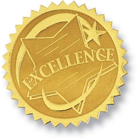 Excellence II Embossed Gold Foil Certificate Seals | Photography gift certificate template ...