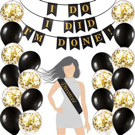 Divorce Party Decorations Kit 10 Divorce Photo Booth Props, I Do I Did ...