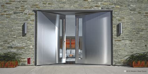 Stainless-Steel Double Front Doors | Metal Double Entry Doors