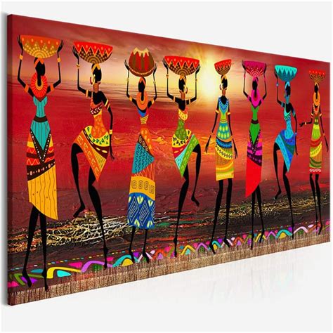 Suuyar African Women Dancing Poster Tribal Picture Wall Art Canvas ...