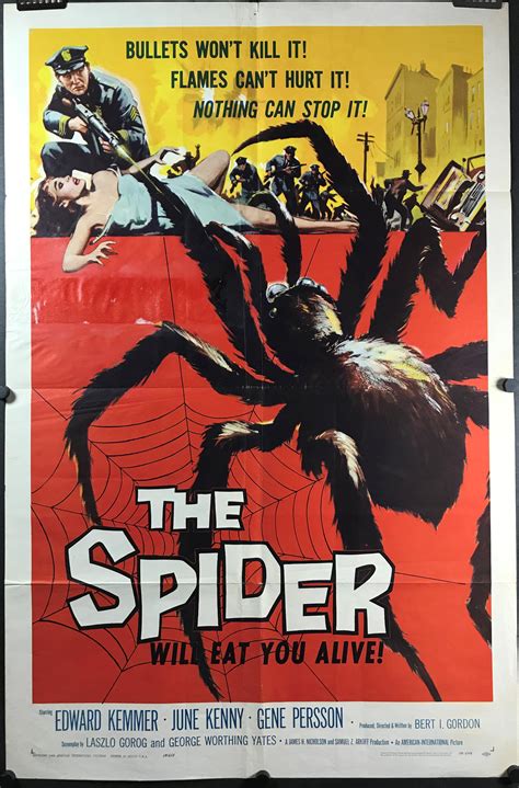 THE SPIDER, Original Vintage Horror/Sci Fi Movie Poster - Original ...