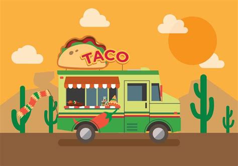 Vector Taco Truck - Download Free Vector Art, Stock Graphics & Images