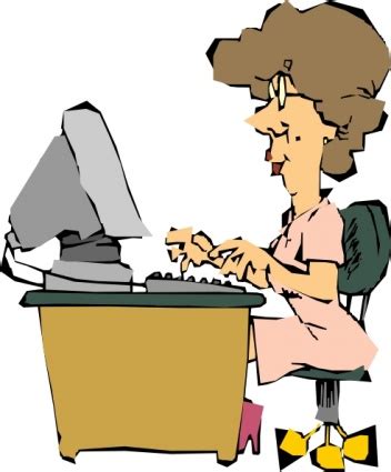 Woman Using A Computer clip art Free Clipart Download | FreeImages