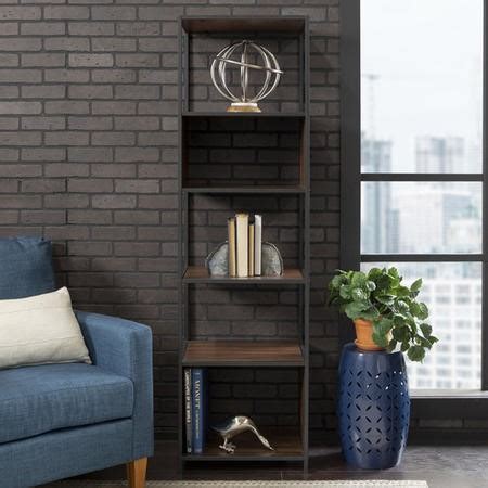 Dark Walnut Tall Bookcase - Furniture123