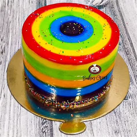 round Rainbow Cake In Gurgaon