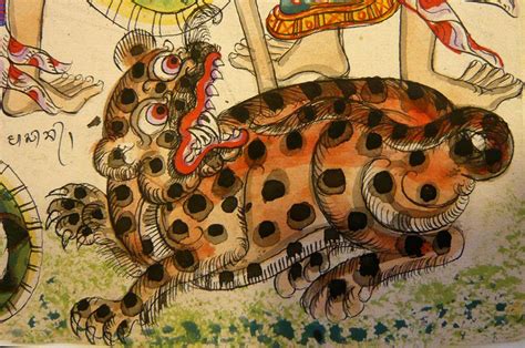 Tiger - Balinese. | Bali painting, Indonesian art, Drawing aesthetic