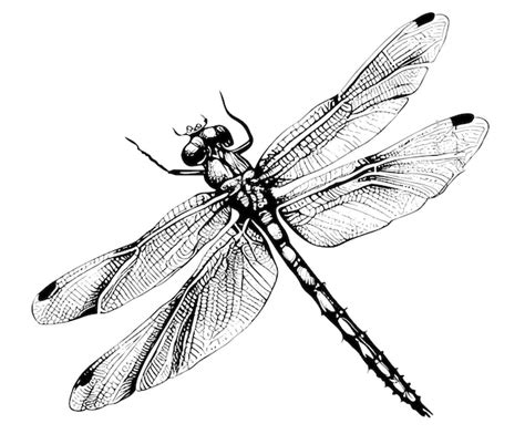 Premium Vector | Page 81 of ` ` dragonfly drawing'' from the page 81 of ...