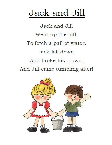 Jack and Jill Poem