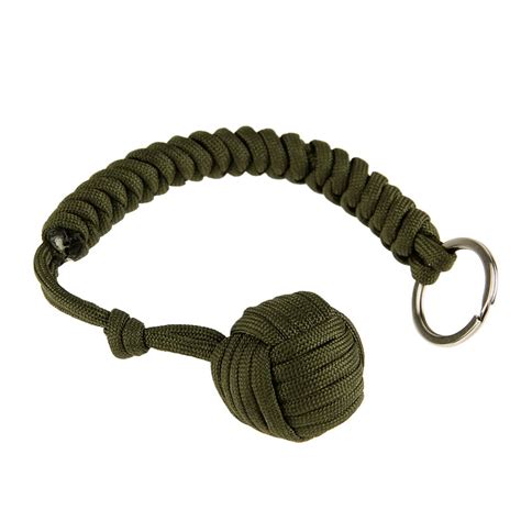 Monkey Fist Paracord Self Defense Keychain 550 Military Steel Ball Survival | eBay