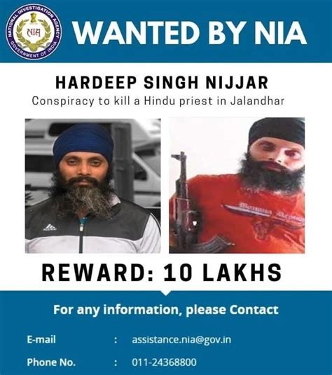 Wanted in India, Khalistan Tiger Force chief shot dead in Canada - Nagaland TribuneNagaland Tribune