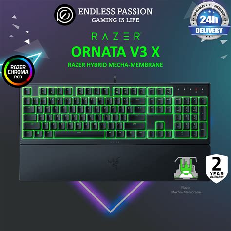 Razer Ornata V3 X Gaming Keyboard: Low-Profile Keys - Silent Membrane Switches - UV-Coated ...