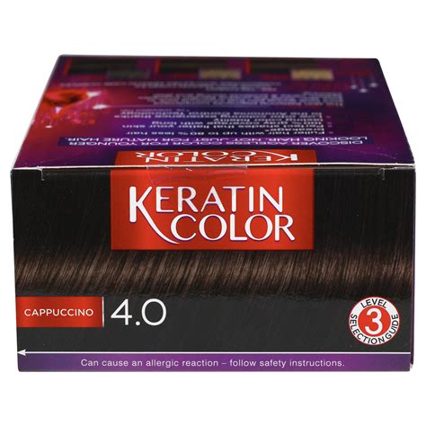 Schwarzkopf Keratin Color Intense Caring Color 4.0 Cappuccino Hair Color Kit With K-Bond-Plex 2. ...