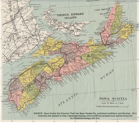 Map Of Nova Scotia Counties