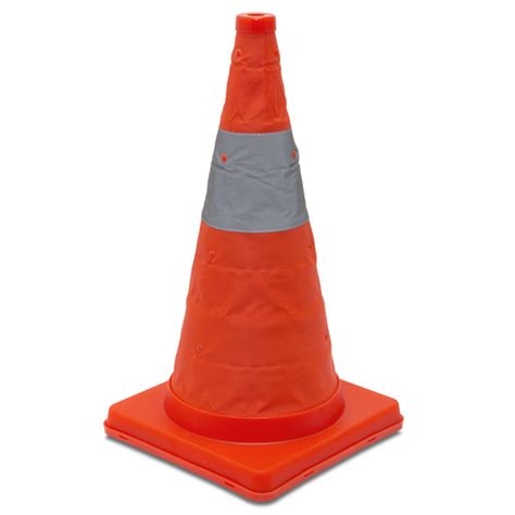 Traffic Cone - 18", Collapsible, Orange, Reflective - Universal Group