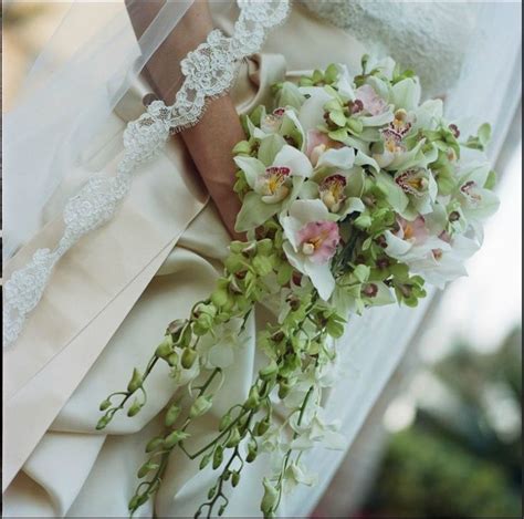 Green Orchid Bouquet | Wispy green orchid bouquet | Bridal party flowers, Event flowers, Orchid ...