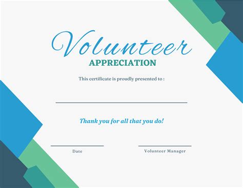 Certificate Of Appreciation Wording Volunteer - prntbl ...