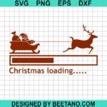 Christmas Loading SVG, Santa Claus Reindeer SVG, Christmas Santa Claus ...