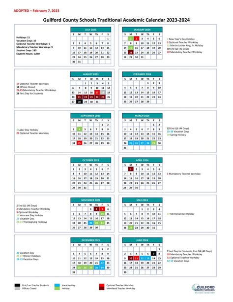 Guilford County Schools Calendar Holidays 2023-2024