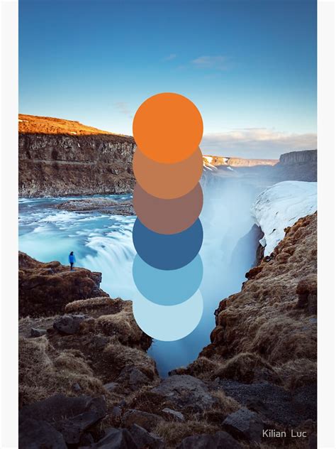 "Waterfall on Iceland 2 | color palette" Sticker for Sale by KilianLuc ...