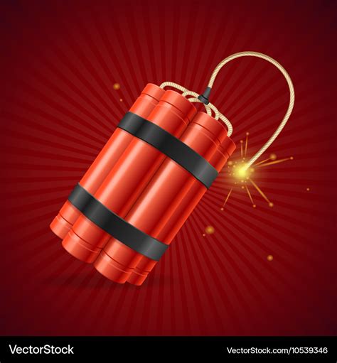 Detonate dynamite bomb Royalty Free Vector Image