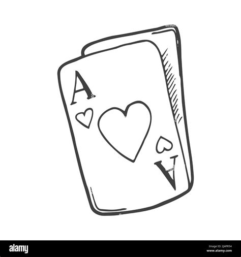 Vector hand drawn doodle playing cards diamonds Stock Vector Image ...