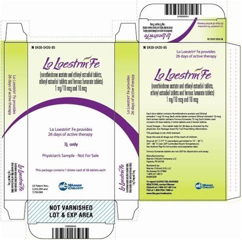 Lo Loestrin Fe - FDA prescribing information, side effects and uses