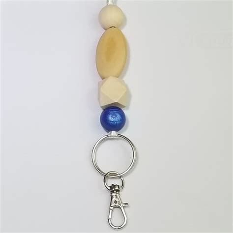 Fashionable Beaded Silicone and Wood Lanyards. Fashionable ID holders #Nurses #medical #teachers ...