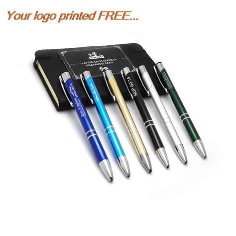 LOGO pen personalized metal pens engraved with your company logo best gifts for employees 10pcs ...