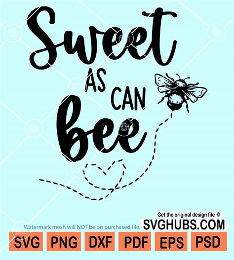 Sweet as can bee svg, Bumble Bee clipart svg, Bee path svg, Bee svg