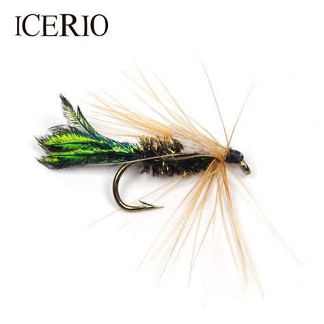 ICERIO 공작 Herl Zug 버그 님프 송어 플라이 낚시 미끼 12 개, #10|fishing lure|fly ...