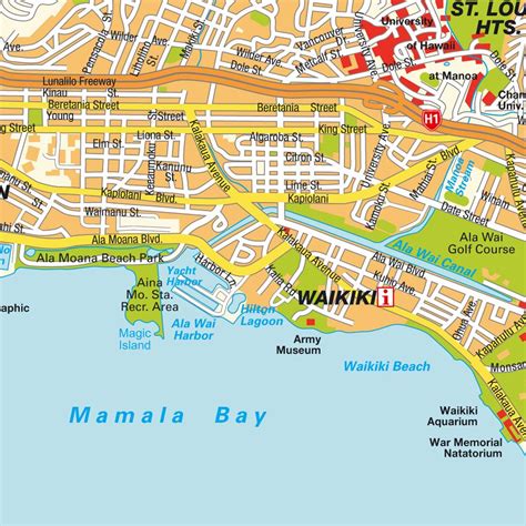 Printable Map Of Honolulu | Adams Printable Map