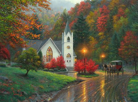 Thomas Kinkade Autumn Paintings