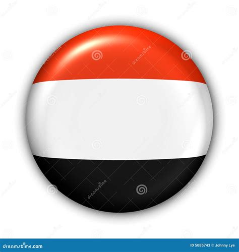 Yemen Flag stock illustration. Illustration of icon, round - 5085743