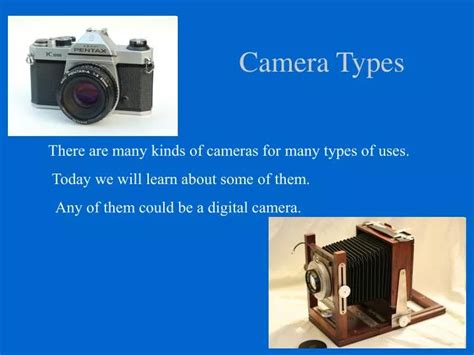 PPT - Camera Types PowerPoint Presentation, free download - ID:3001176