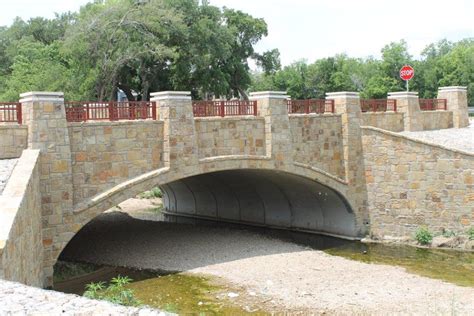 10008 Cobb Park Precast Concrete Arch Bridge with Stone Veneer - ECO-SPAN Arch Systems