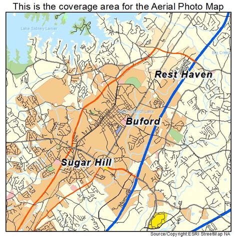 Aerial Photography Map of Buford, GA Georgia