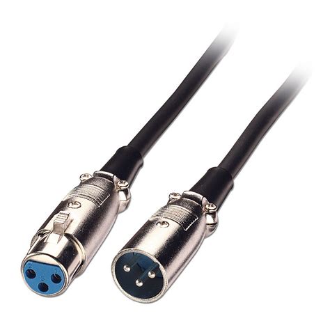 3m XLR Cable - Male to Female, Black | $11 | The Connectivity Center